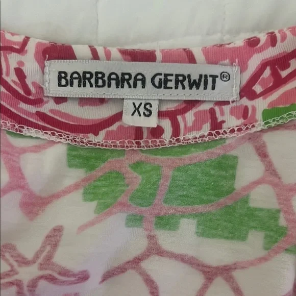 Pink and Green Turtle Print Dress XS - Picture 5 of 5